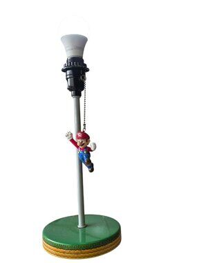 Nintendo Super Mario Bros Lamp Desk Night Light Works **No Shade Included